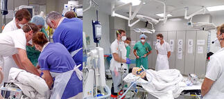 Schockraumübung am Klinikum Konstanz: Ein interdisziplinäres Team versorgt das sechsjährige Unfallopfer.